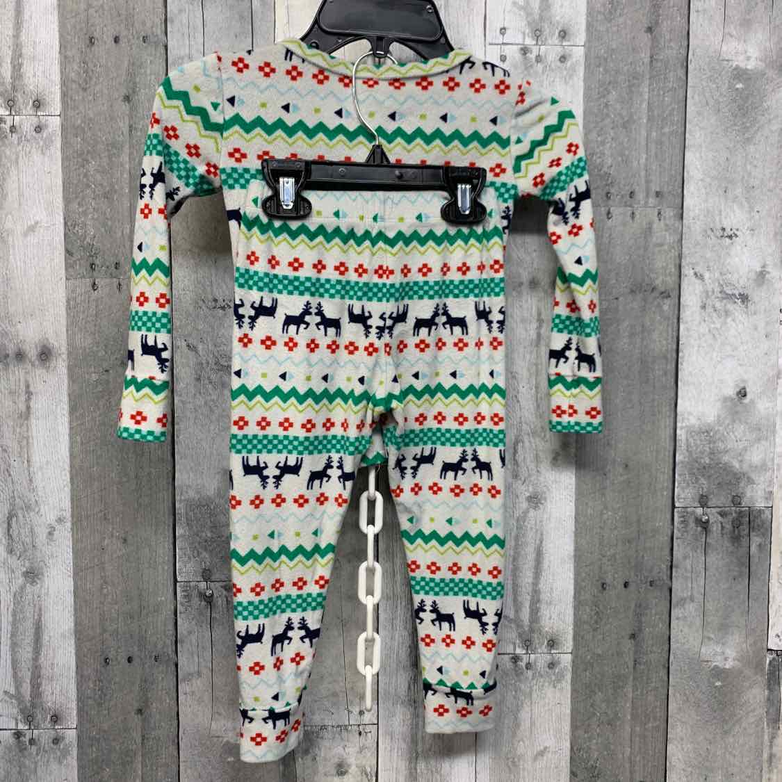 Size 3T White Print Cat & Jack 2pc PJs