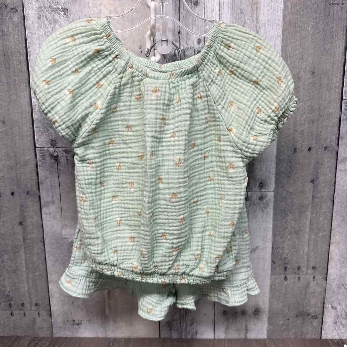 Size 4T Green Print Members Mark Shirt/Shorts