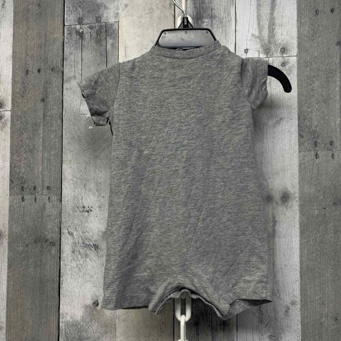 Size 3 Months Gray Graphic Sport Brand Romper