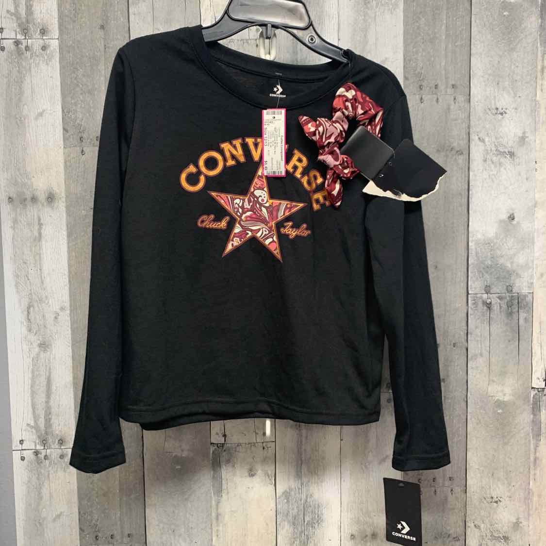 Size 12/13 Black/Purple Converse Long Sleeve Shirt