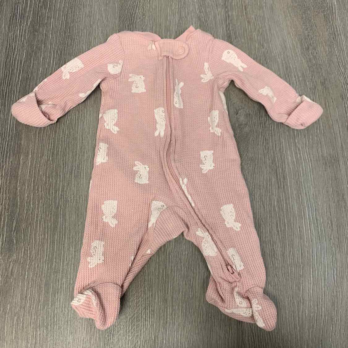 Size Preemie Pink/White Carter's Footy PJs