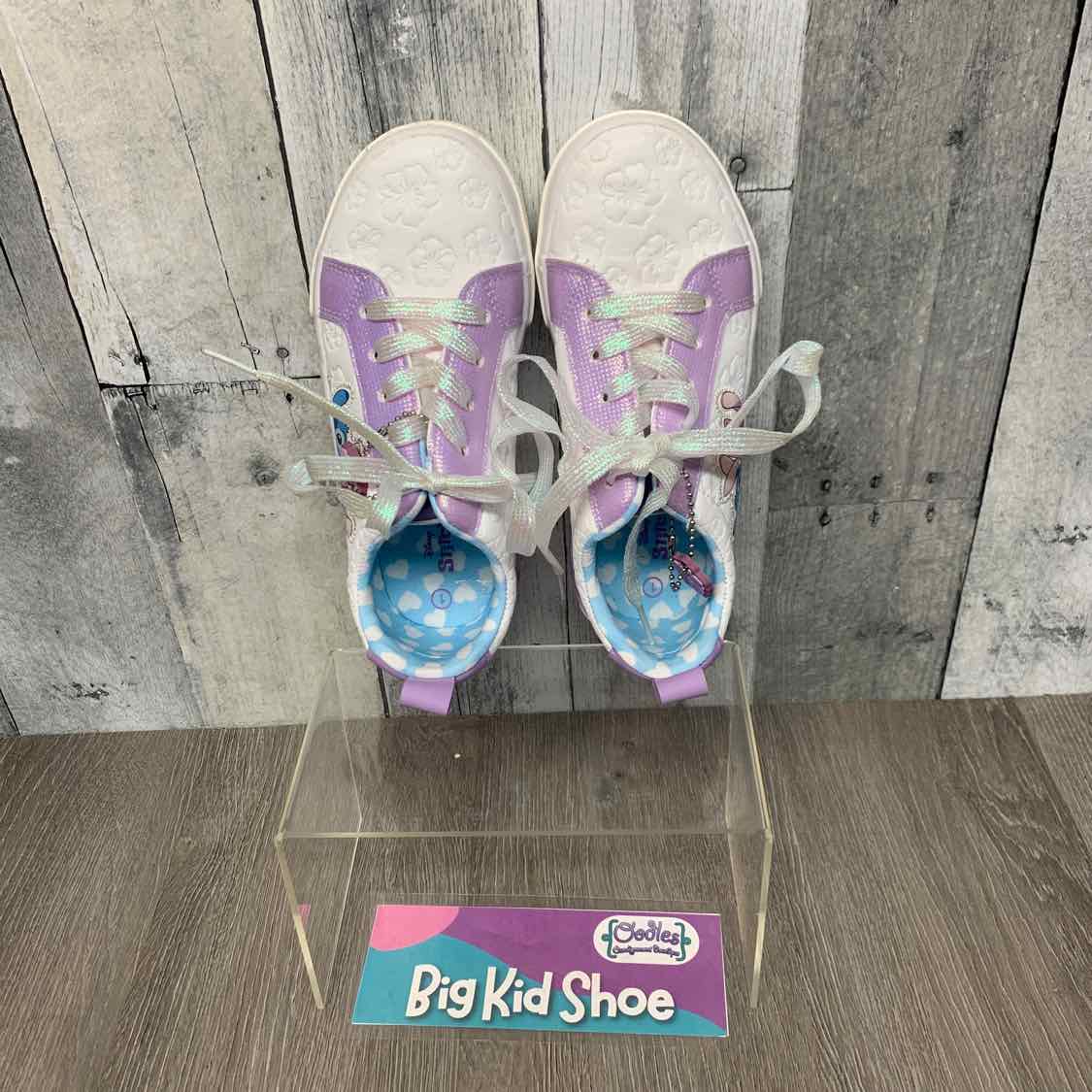 Size 1 White/Purple B Brand Sneakers