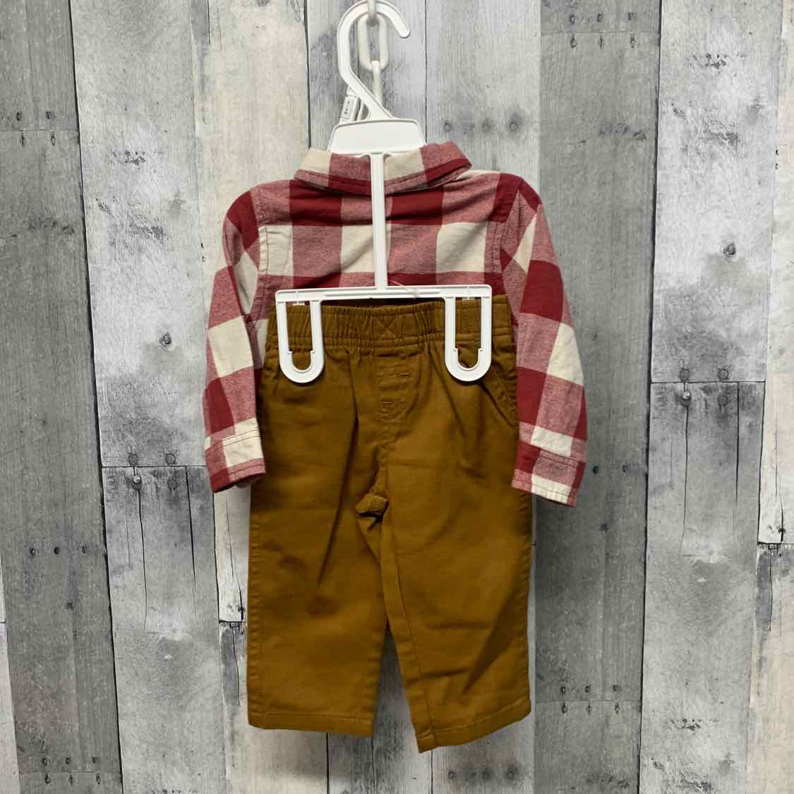 Size 6-9 Months Red/Brown Wrangler Shirt/Pants