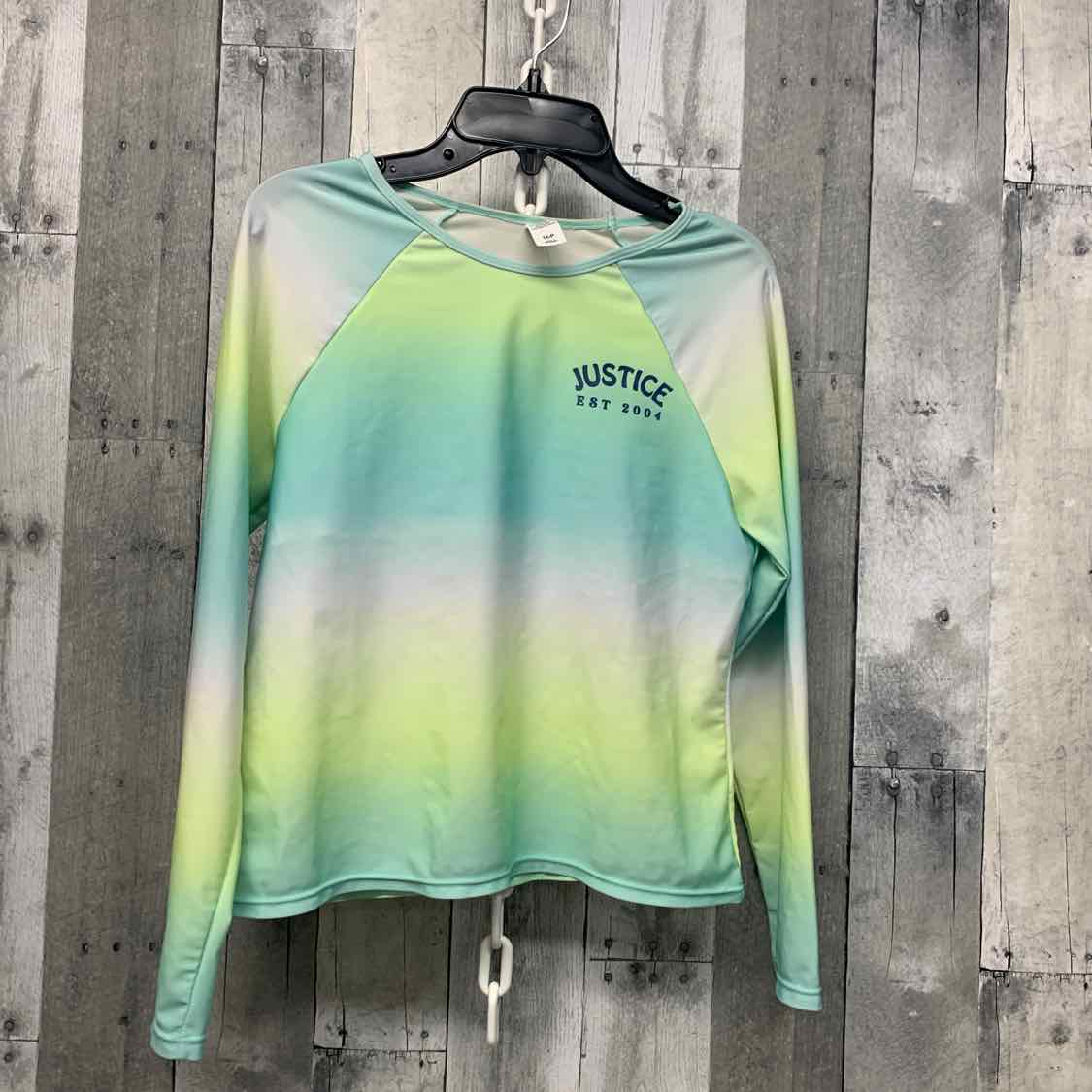 Size 16 Green/Blue Justice Swim Top