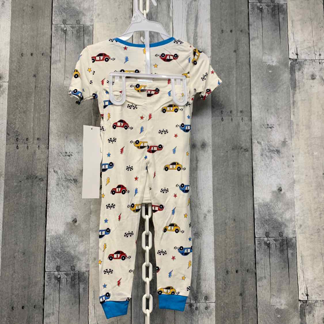 Size 2T White/Blue Bon Bebe 2pc PJs - OodlesCB