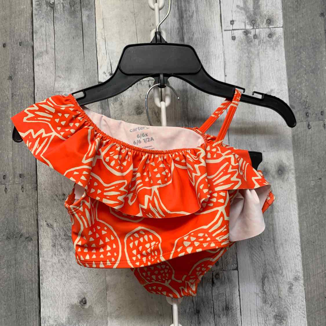 Size 6/6X Orange Print Carter's Swim Suit - 2pc+ - OodlesCB