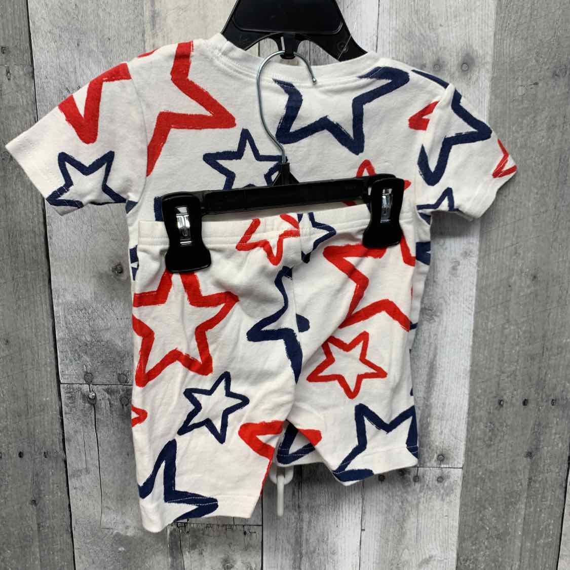 Size 3T White/Navy Carter's 2pc PJs