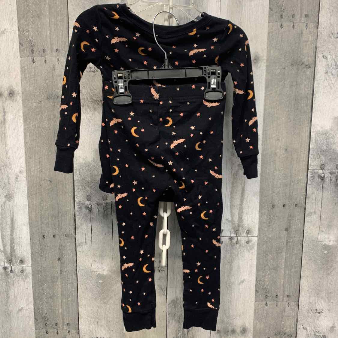 Size 2T Black Print Old Navy 2pc PJs