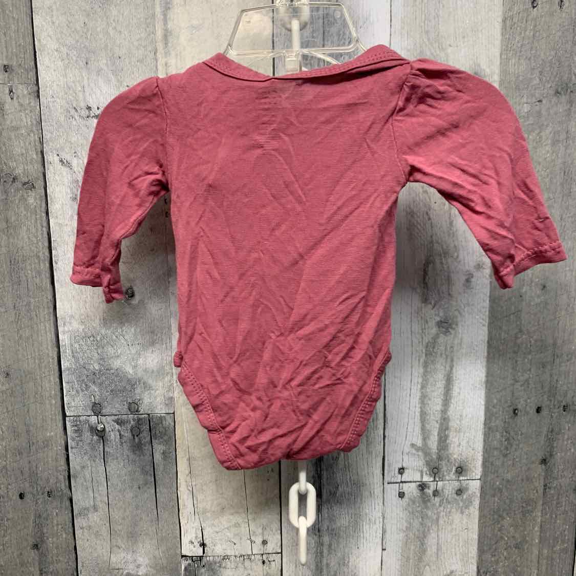 Size 0-3 Months Pink Bamboo Bodysuit