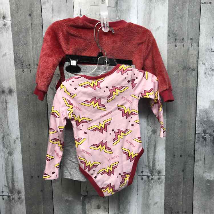 Size 6-9 Months Pink/Gray DC Shirt/Pants