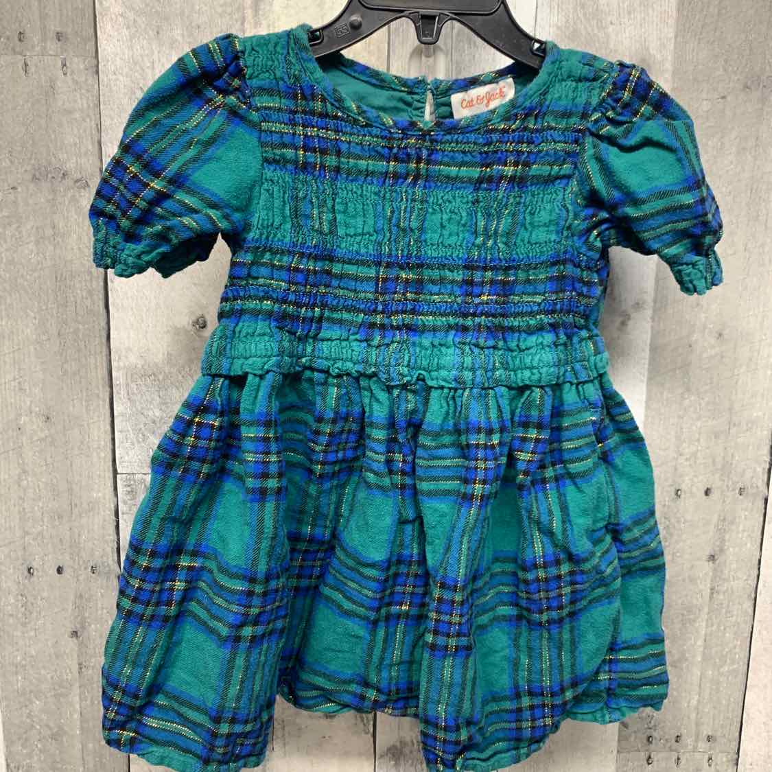 Size 3T Green/Blue Cat & Jack Dress