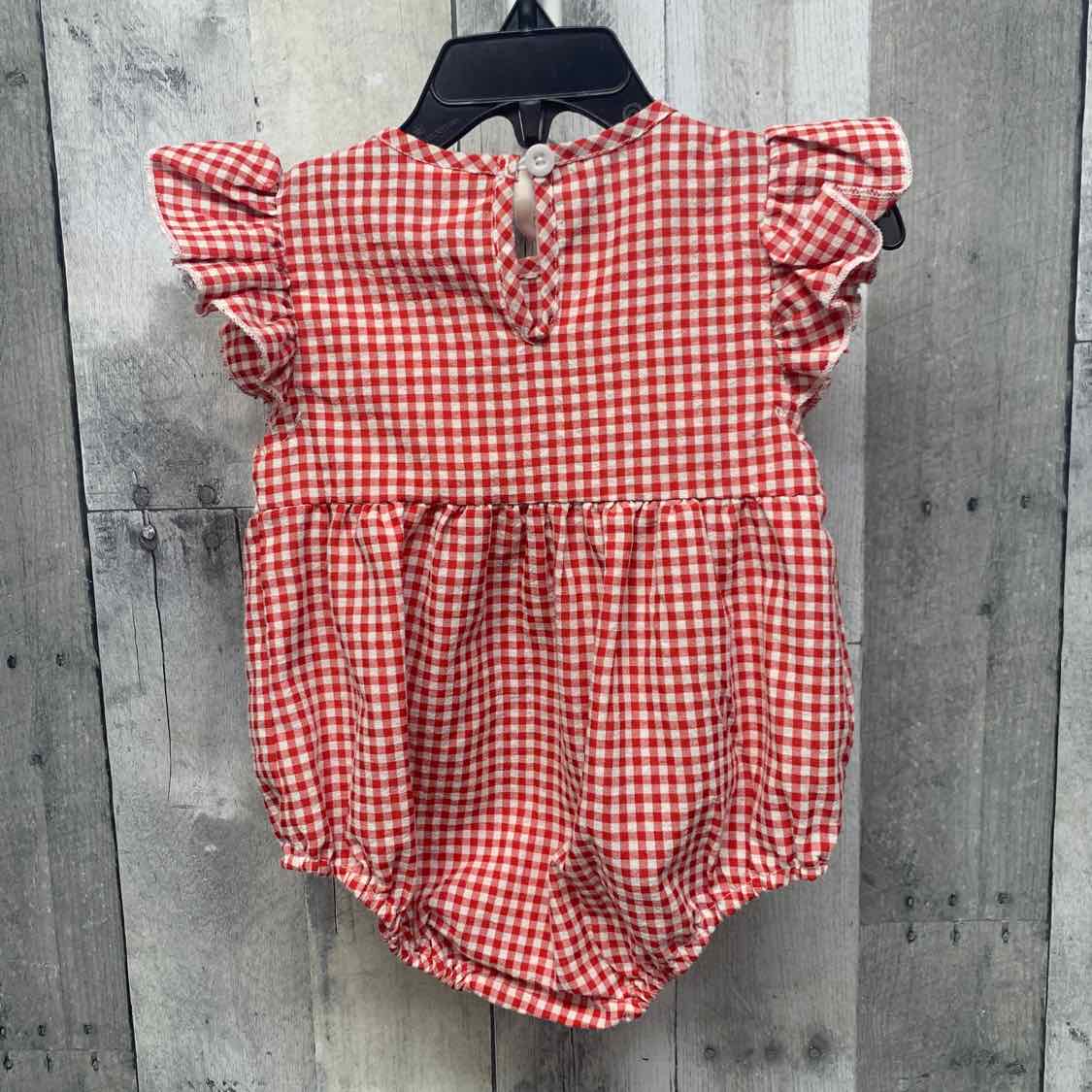 Size 12-18 Months Red/White Mid Brand Romper