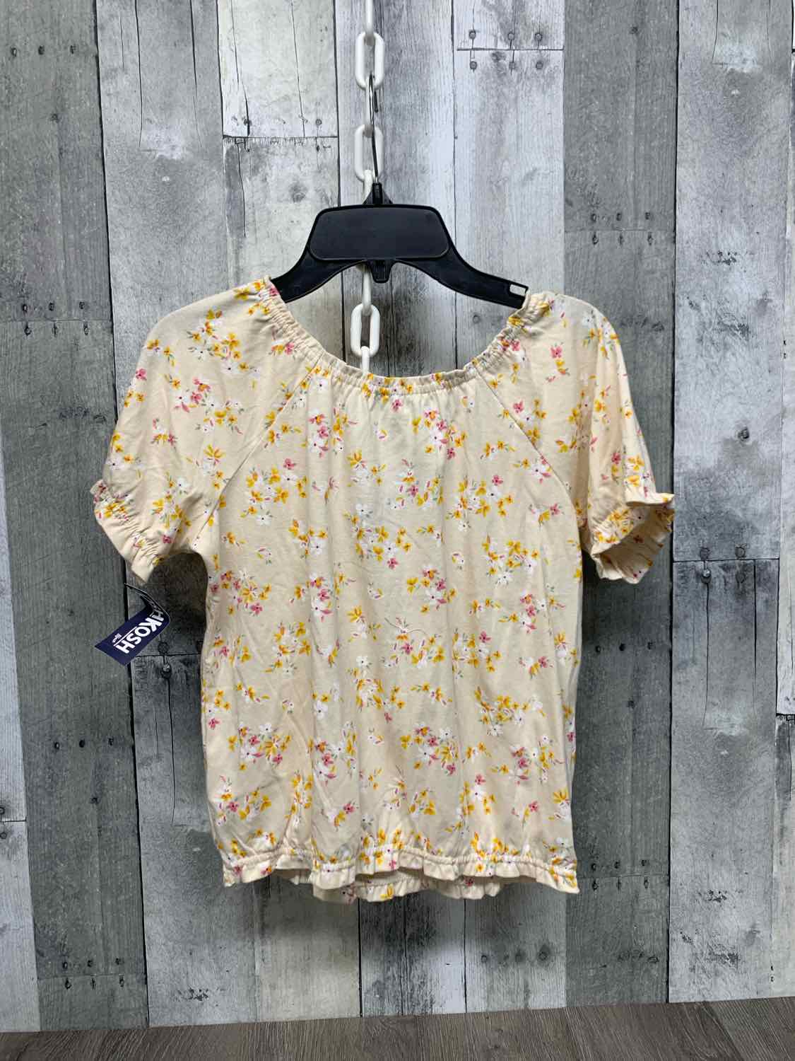 Size 12 Yellow Print Osh Kosh Short Sleeve Shirt