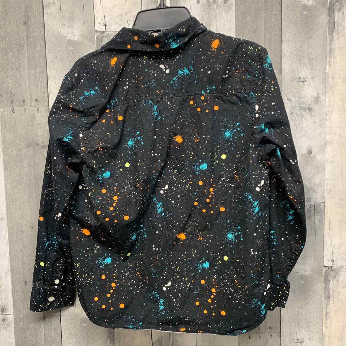 Size Large Black Graphic Gymboree LS Button Up