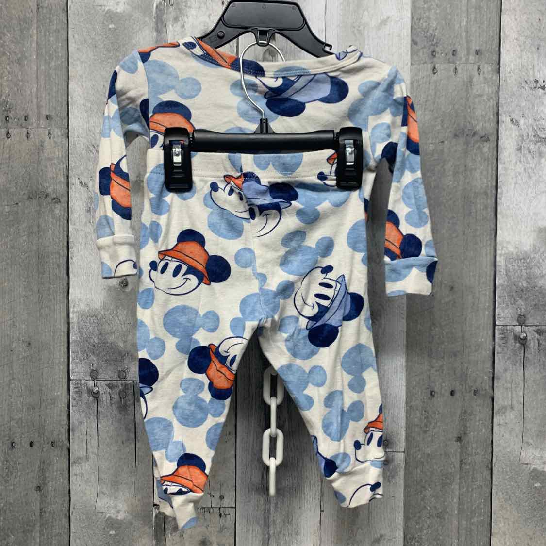 Size 18 Months White/Blue Disney 2pc PJs