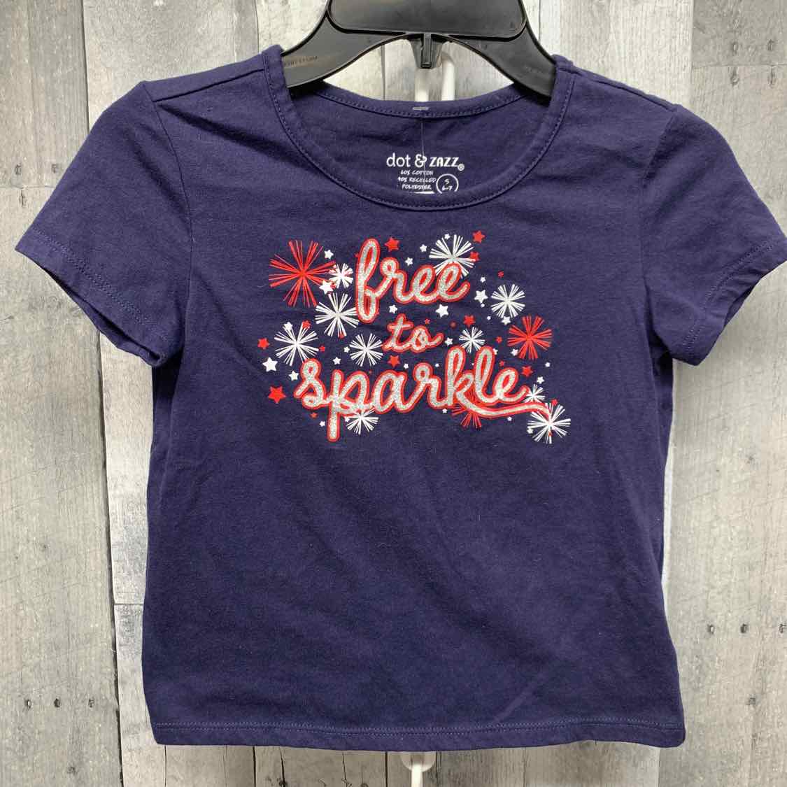 Size 6/7 Navy Graphic Mid Brand T Shirt