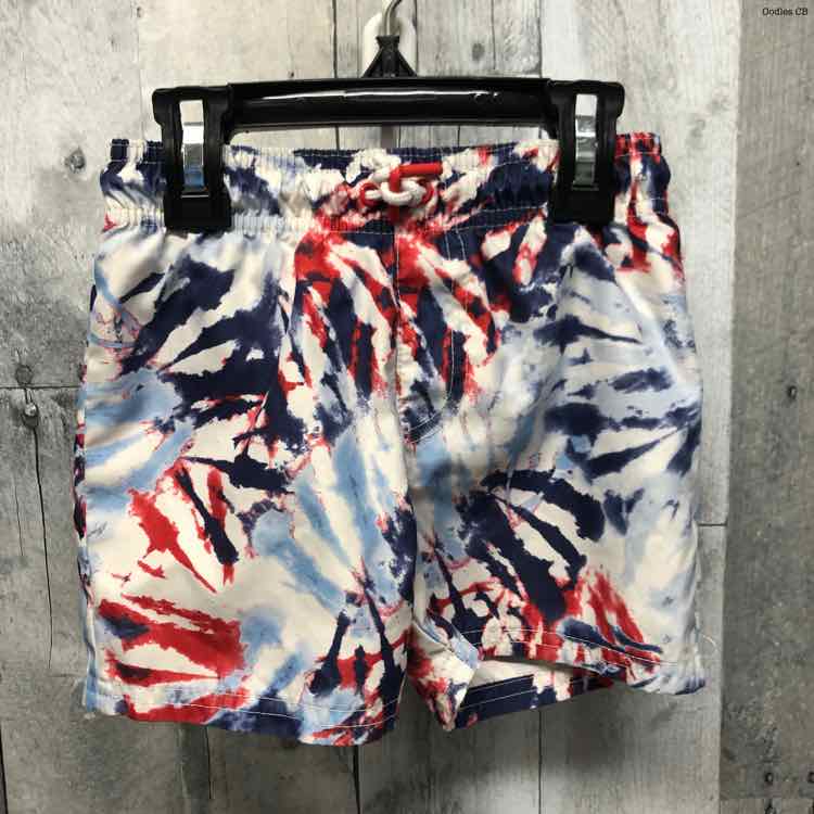 Size 2T Blue/Red Cat & Jack Swim Trunks