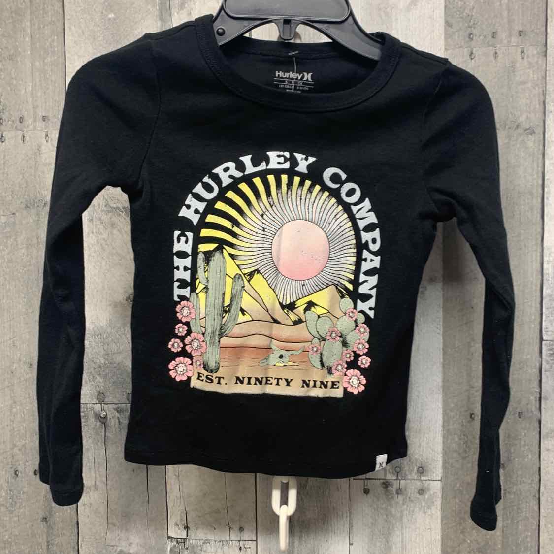 Size Small Black Graphic Hurley Long Sleeve Shirt