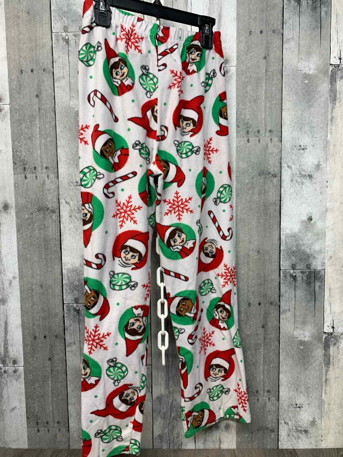 Size 10/12 White Print Mid Brand PJ Bottoms