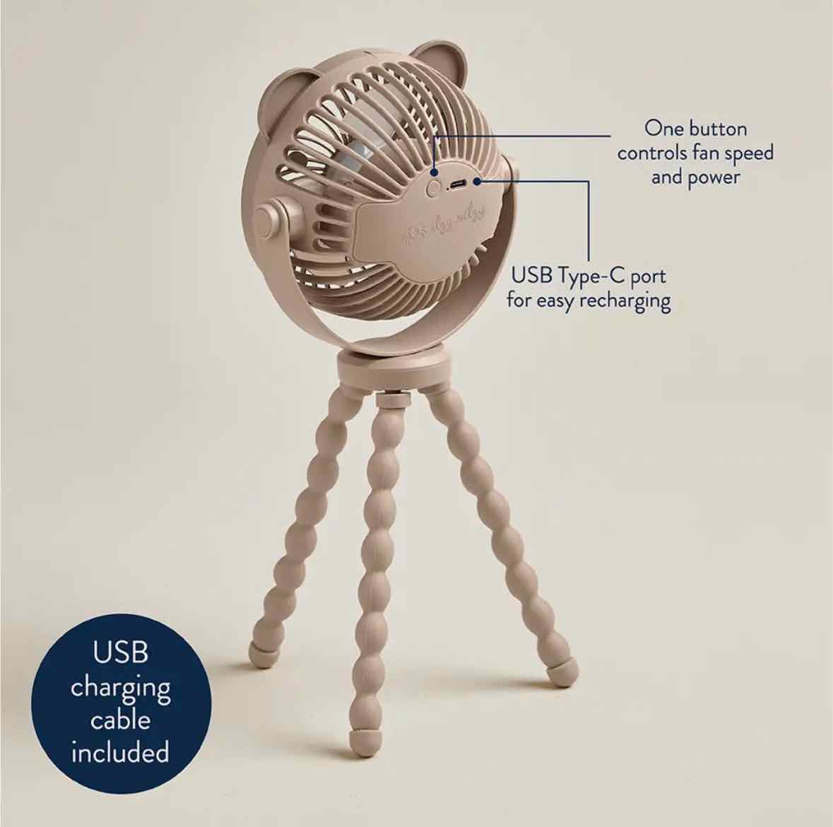 Itzy Ritzy Breeze 3-Speed Stroller Fan - OodlesCB