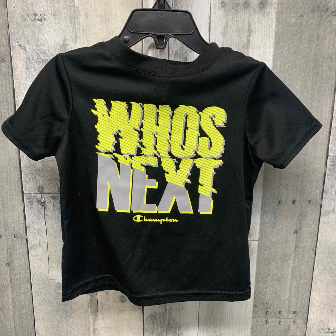 Size 2T Black Graphic Champion T Shirt