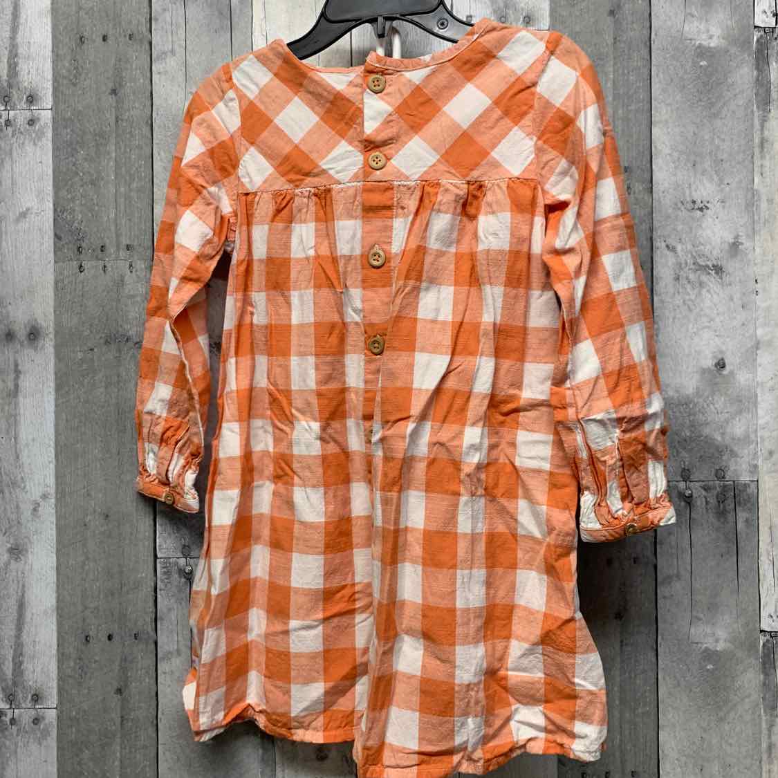 Size 8 Orange/White Ruffle Butts Dress