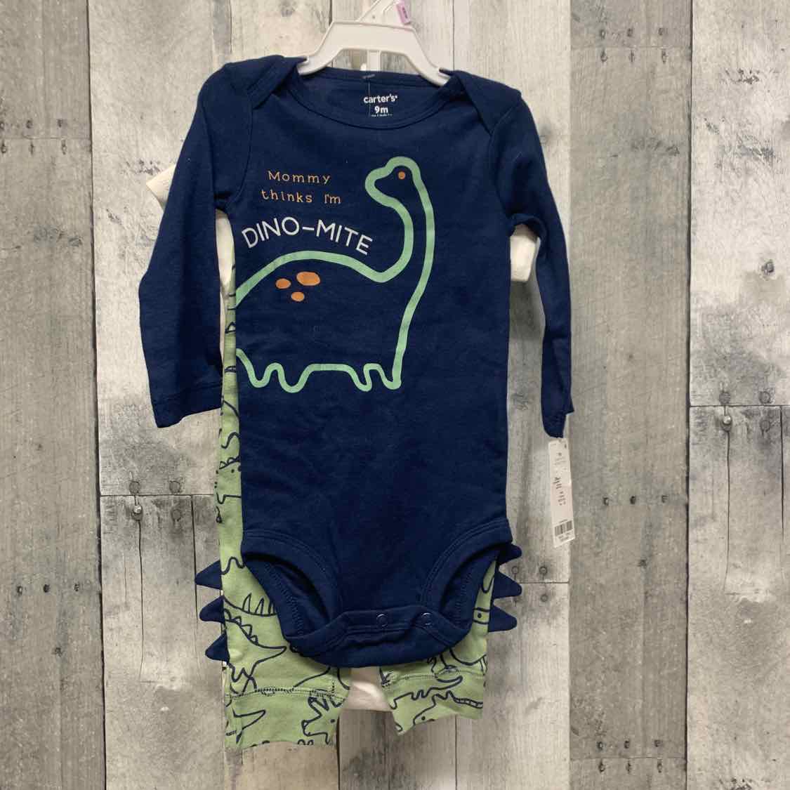 Size 9 Months Navy/Green Carter's Shirt/Pants