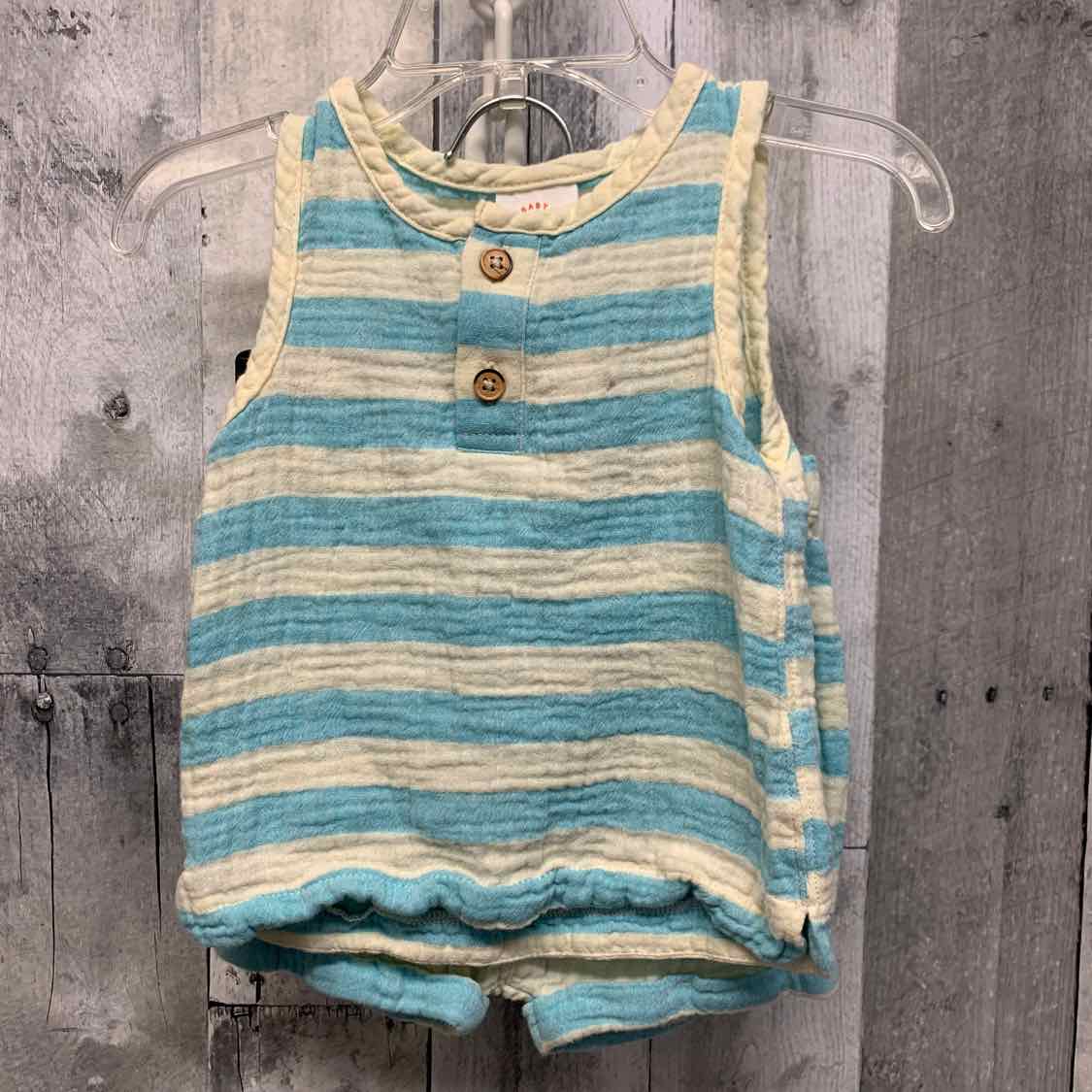 Size 12 Months Blue/White Cat & Jack Shirt/Shorts