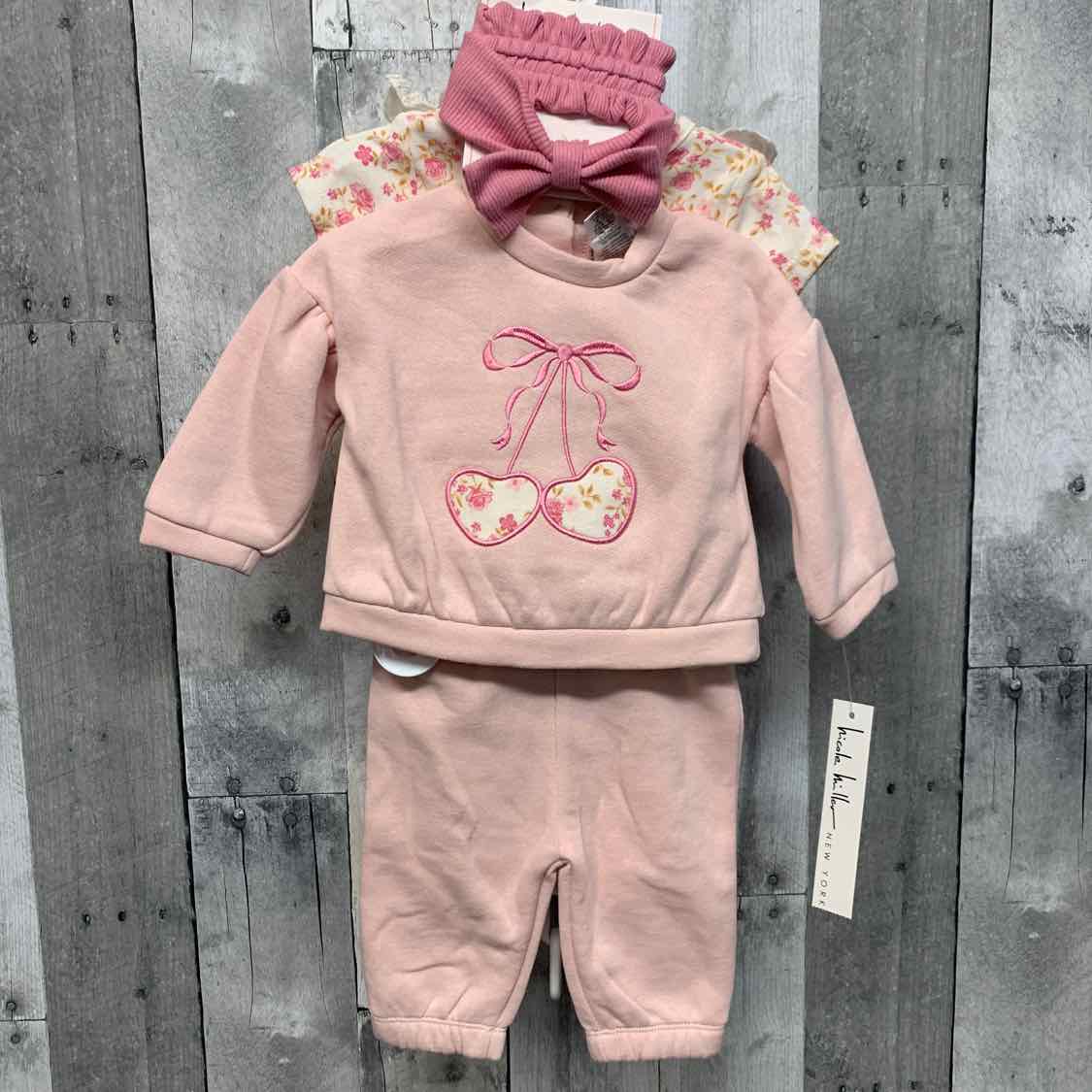 Size 0-3 Months Pink Nicole Miller Shirt/Pants