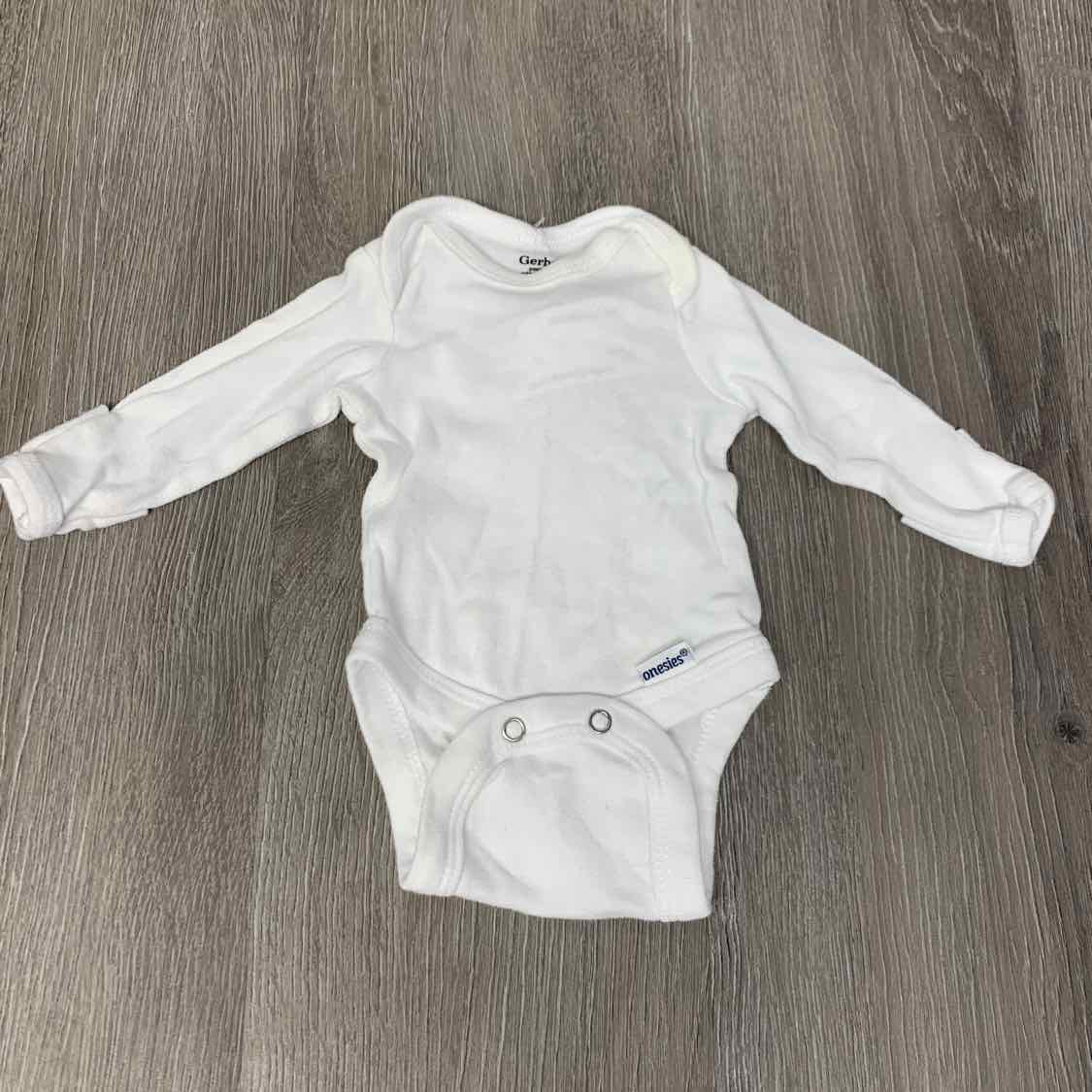 Size Preemie White Gerber Bodysuit