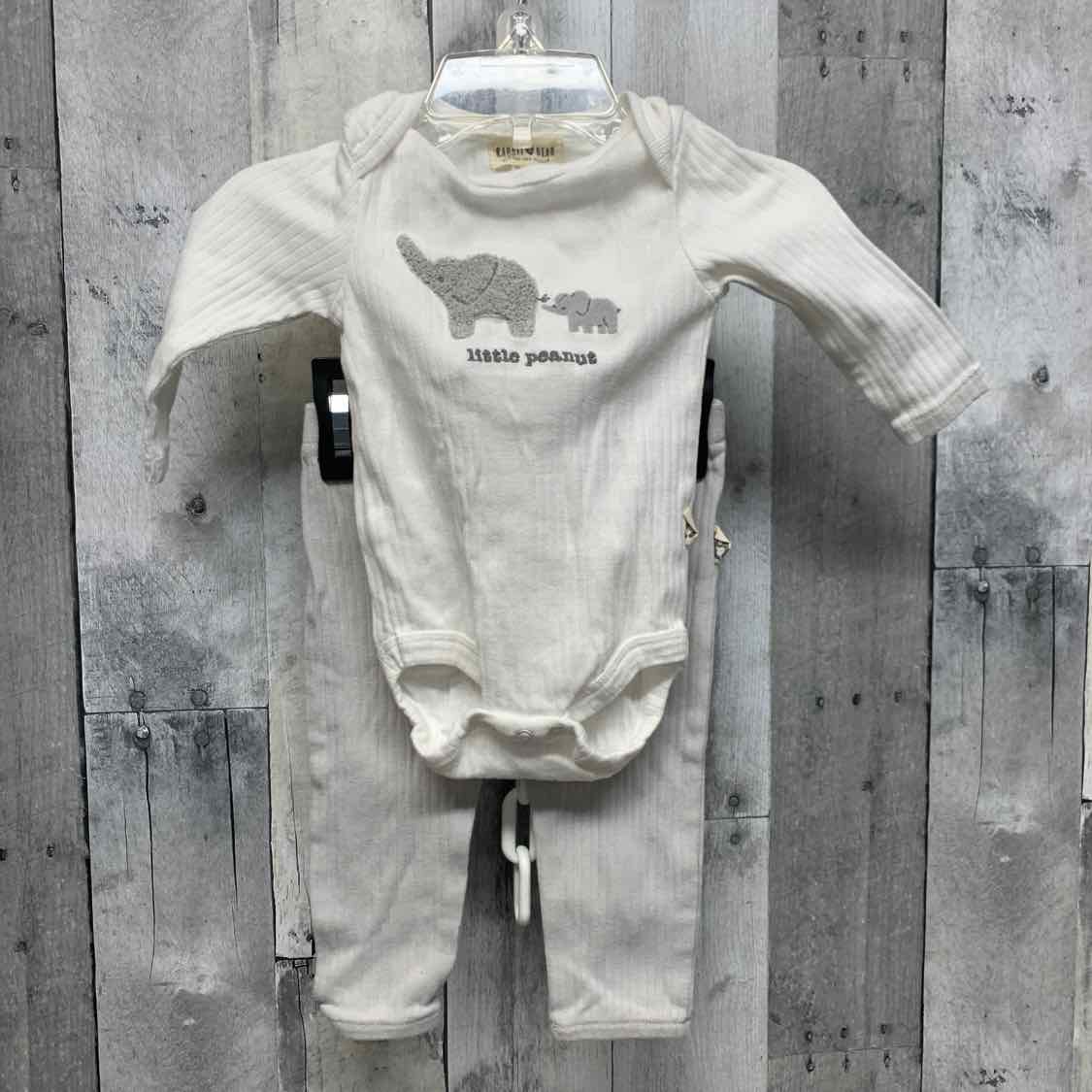 Size 3-6 Months White/Gray B Brand Shirt/Pants