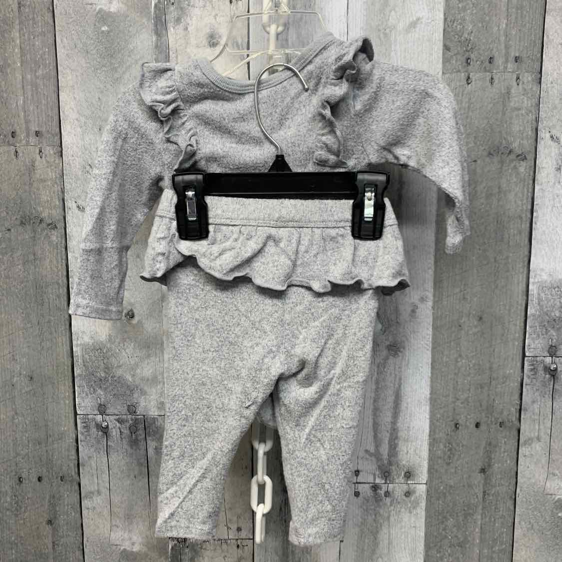Size 6 Months Gray Okie Dokie Shirt/Leggings
