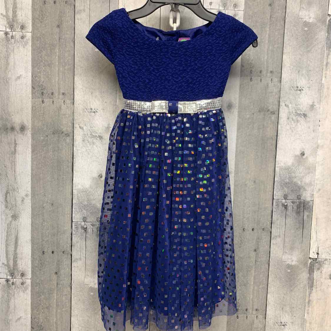 Size 6 Blue/Silver Mid Brand Dress - Party