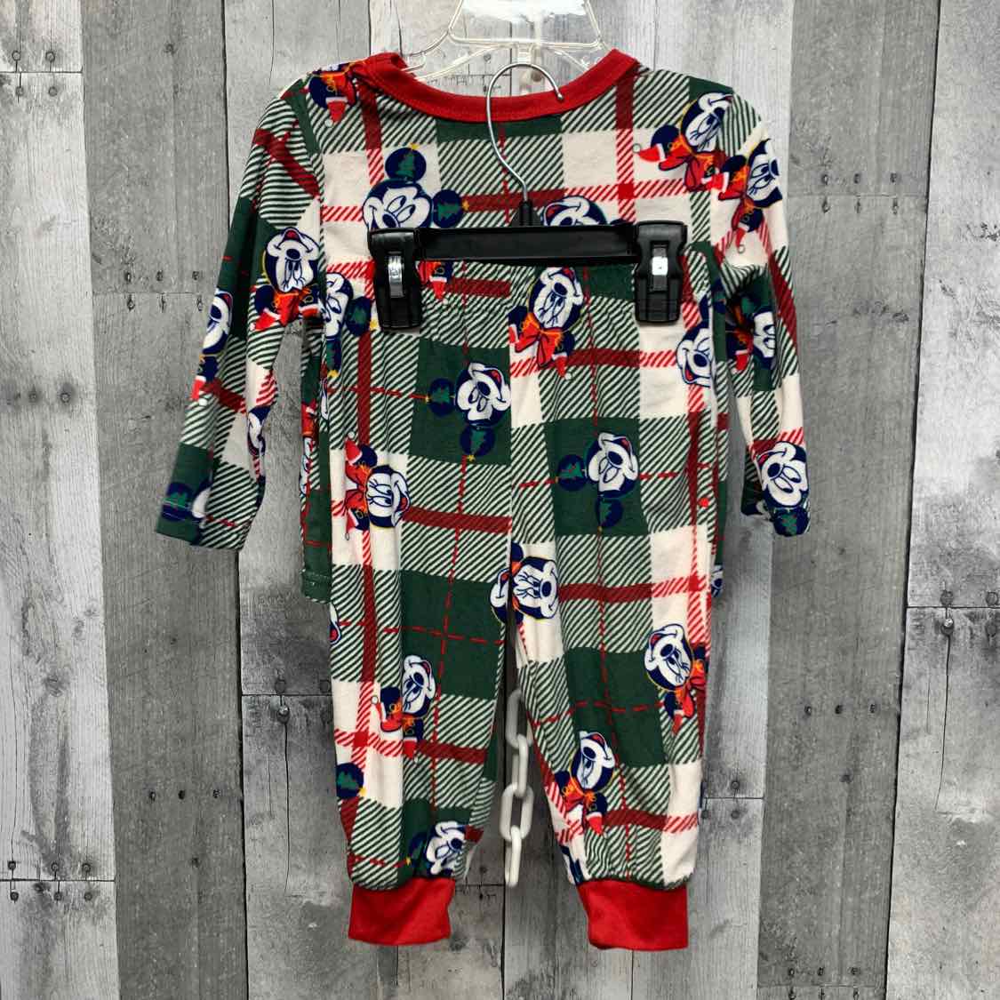 Size 2T Red/Green Disney 2pc PJs