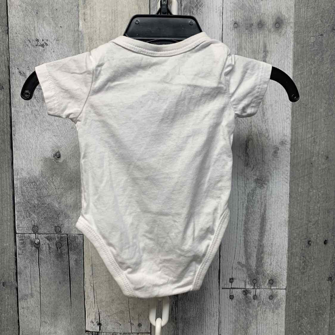 Size Newborn White Graphic Sport Brand Bodysuit