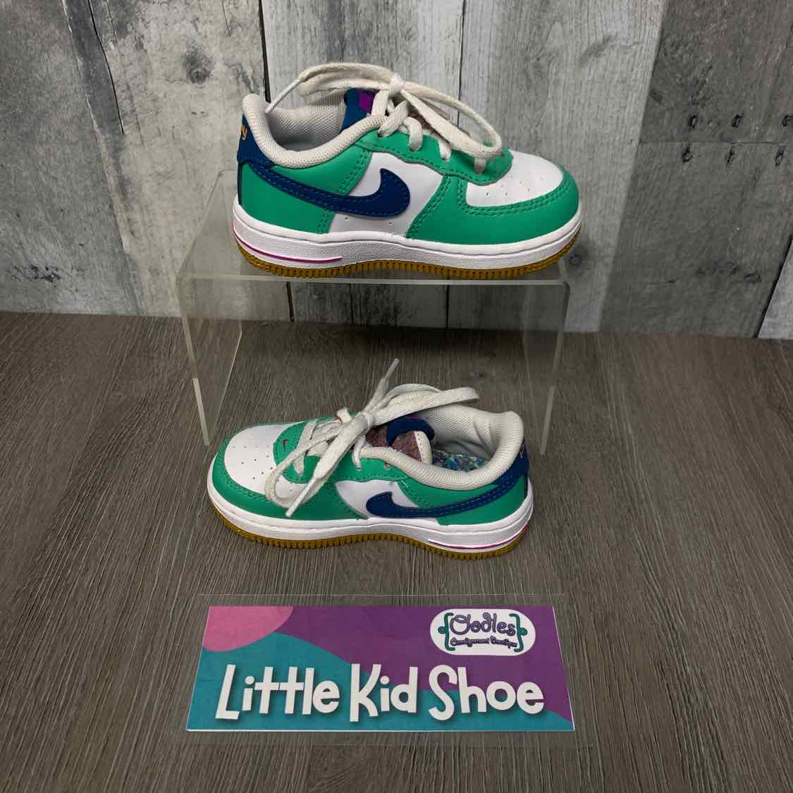 Size 7 White/Green Sport Brand Sneakers