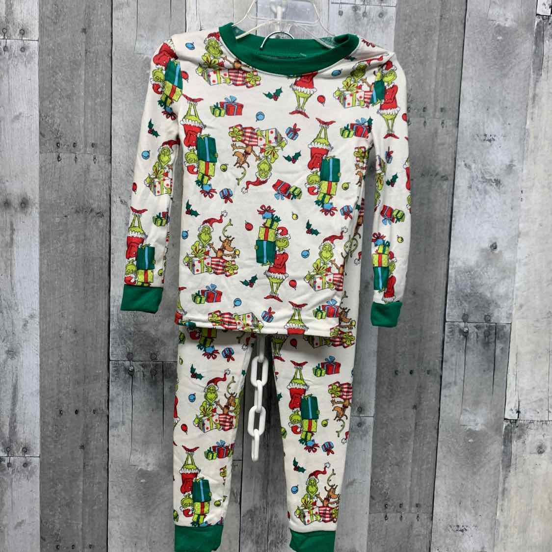 Size 3T Green/Red B Brand 2pc PJs