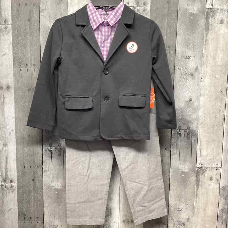 Size 5T Gray/Purple Wonder Nation 2pc+ Suit