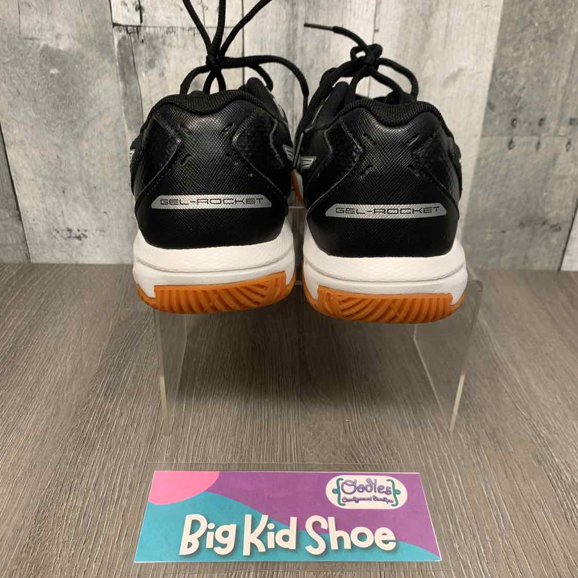 Size 7.5 Black/White Asics Sneakers