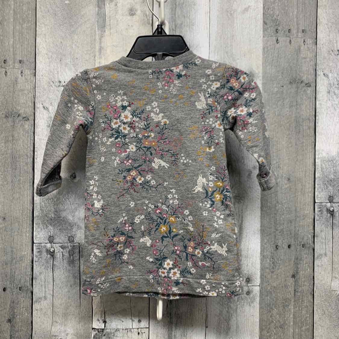 Size 3-6 Months Gray Floral Print Old Navy Dress