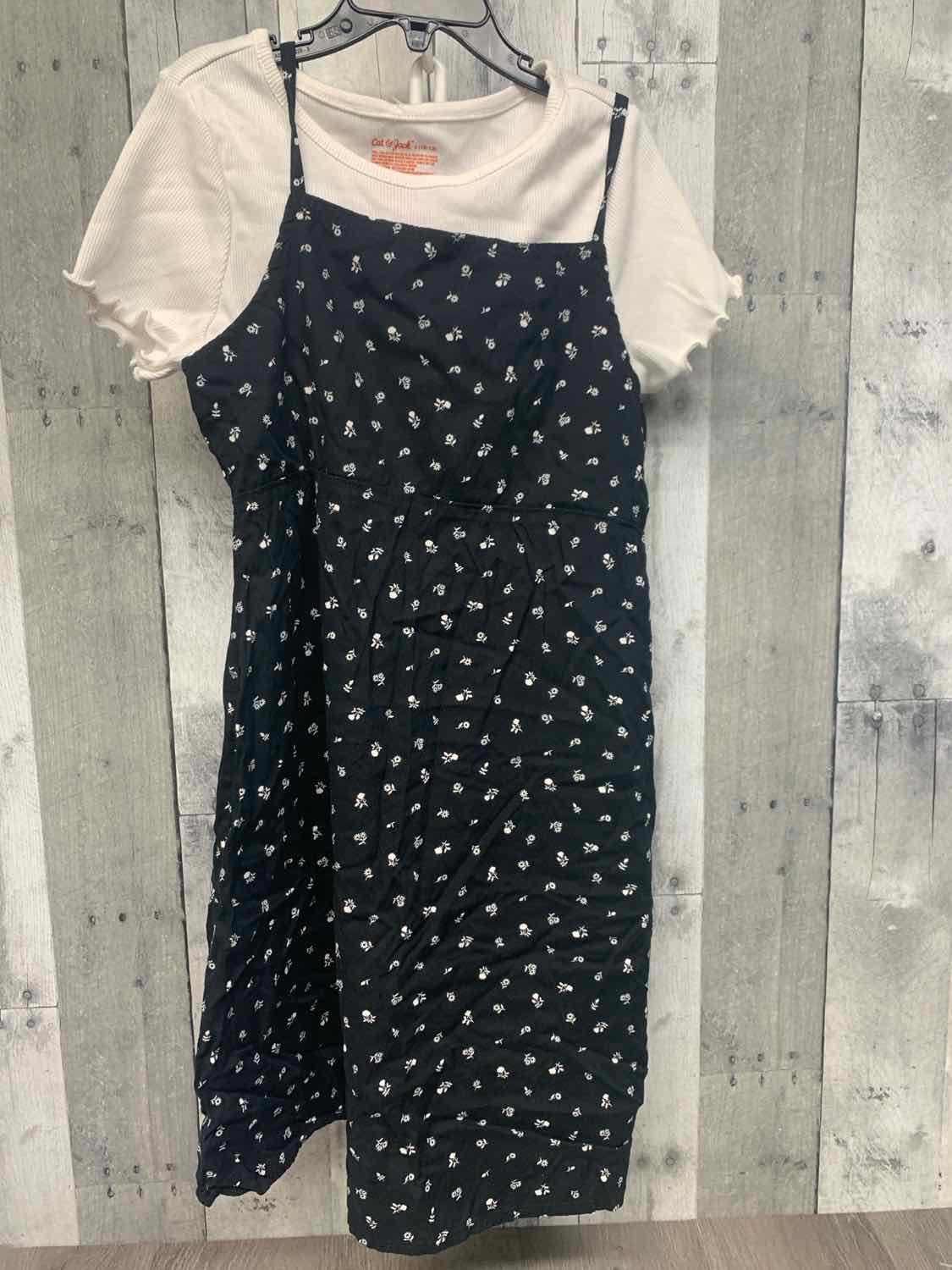 Size 10/12 White/Black Cat & Jack 2pc Dress
