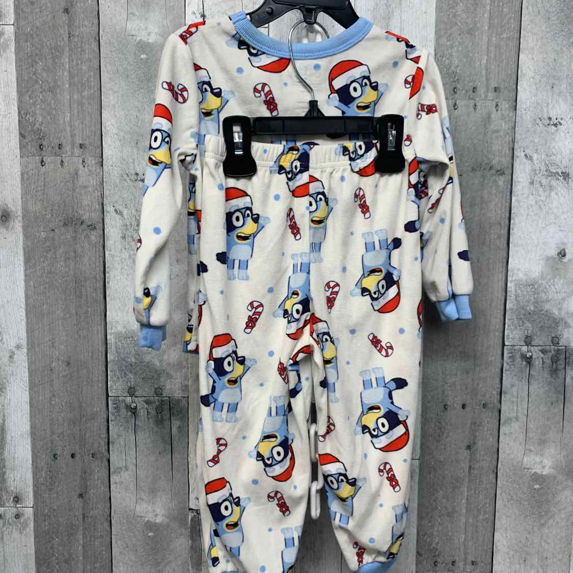 Size 3T White Print Disney 2pc PJs