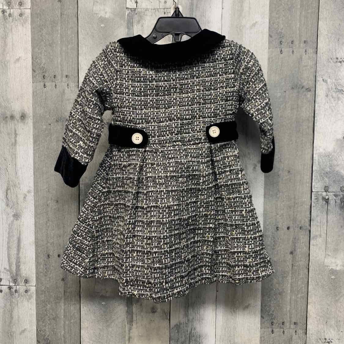 Size 2T White/Black Blueberi Boulevard 2pc Dress