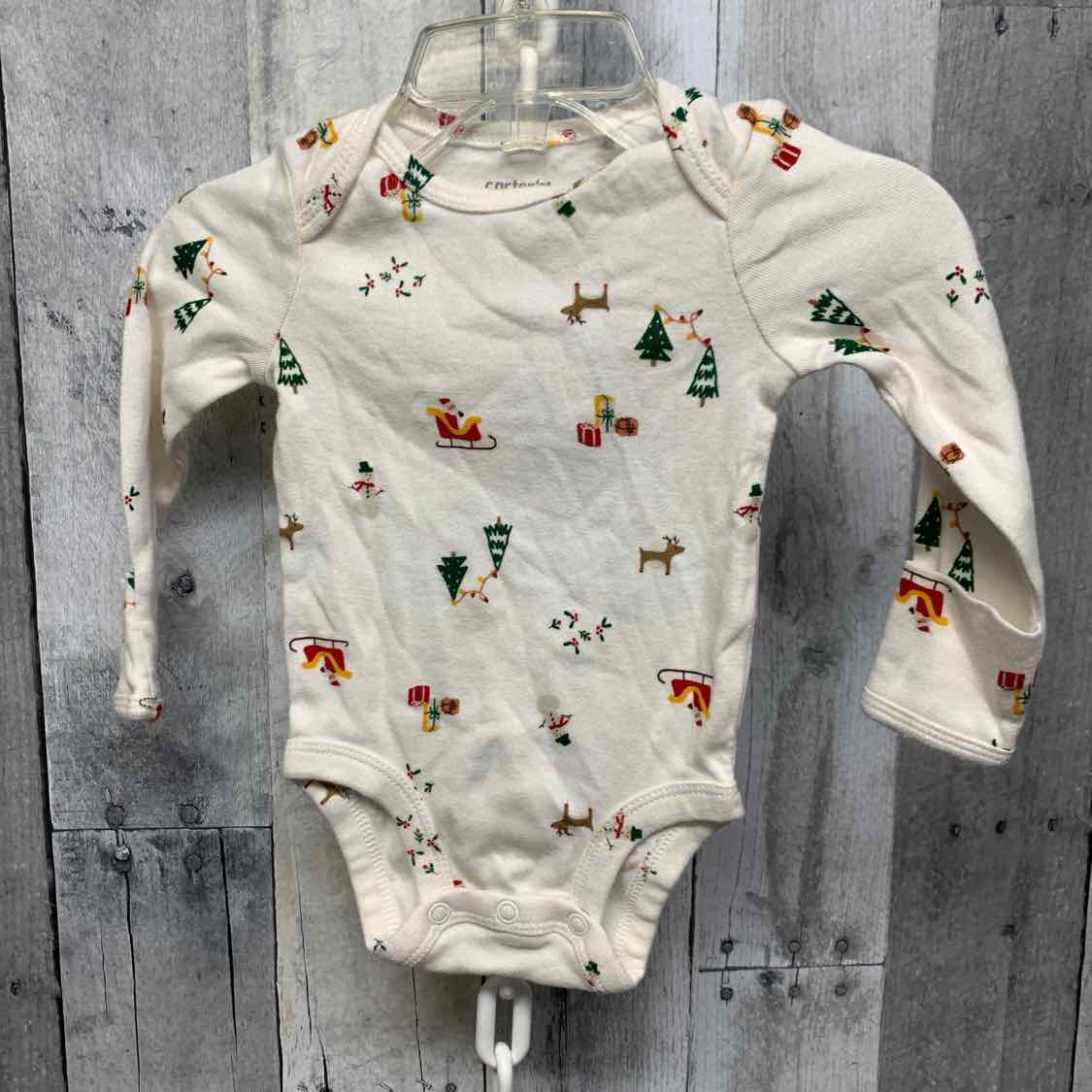 Size 3 Months White Print Carter's Bodysuit