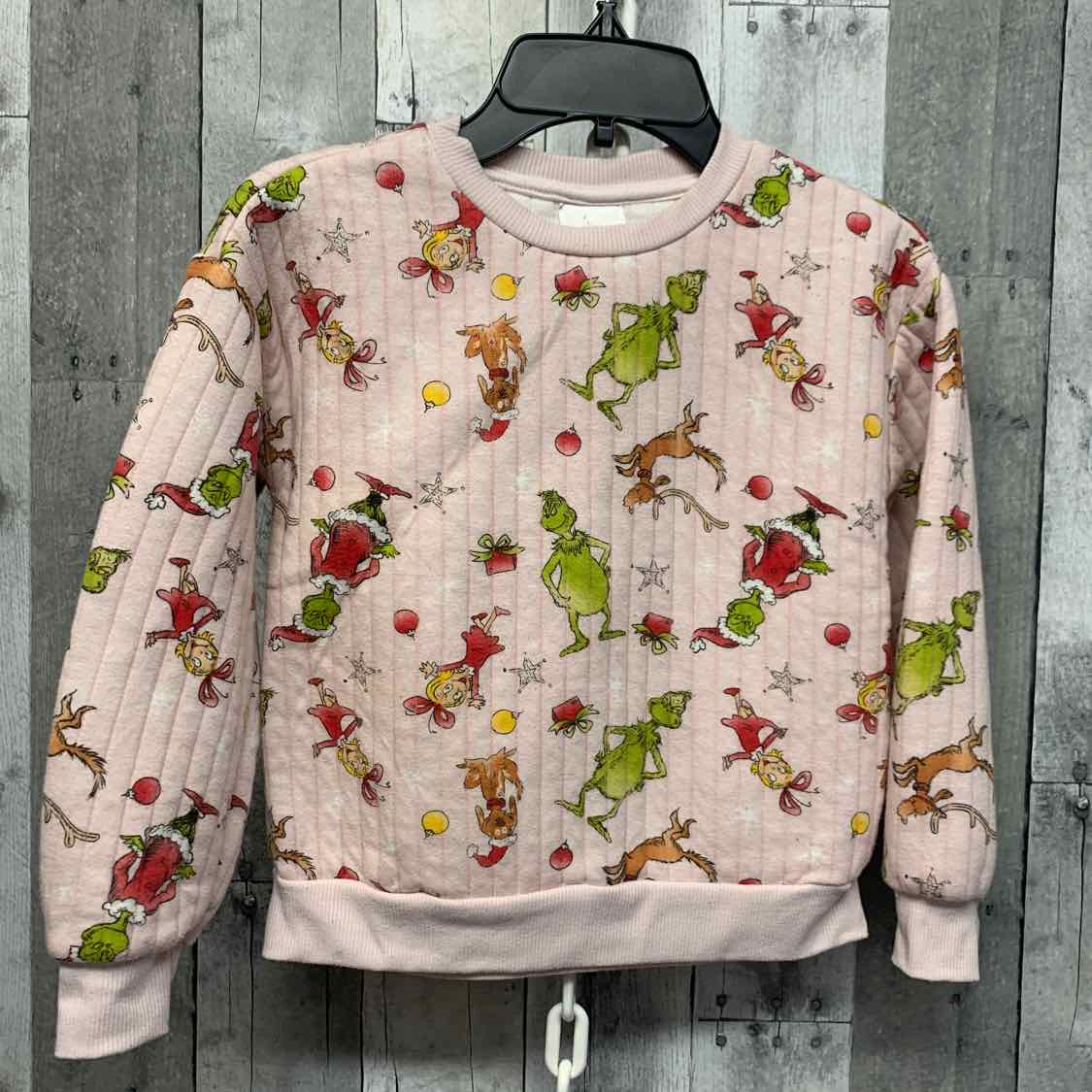 Size 6/7 Pink/Green Holiday Brands Long Sleeve Shirt