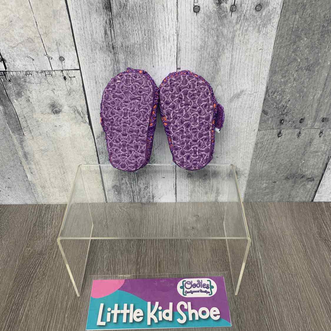 Size 2 Purple/Coral Toms Sneakers