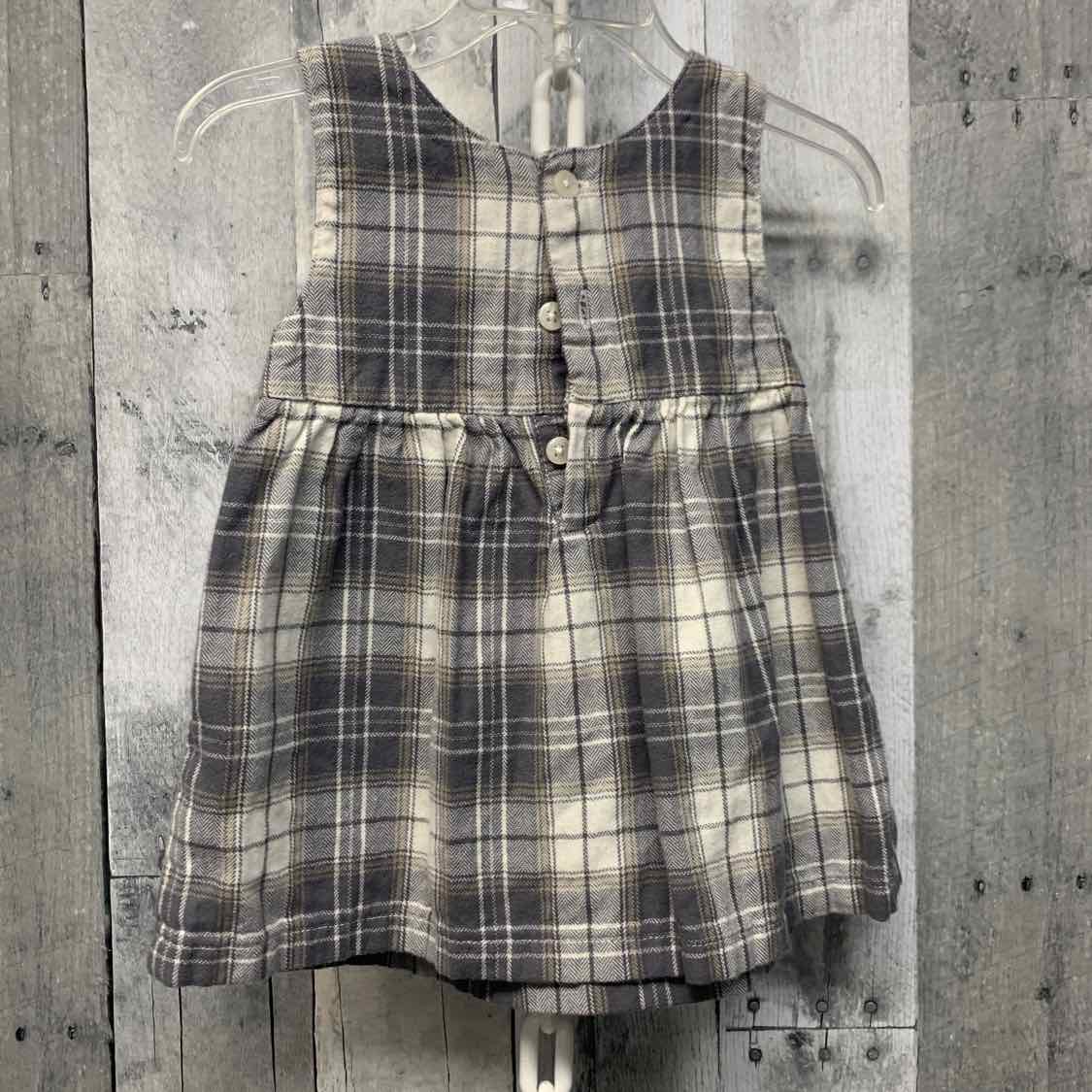 Size 6 Months Gray/White Carter's Dress