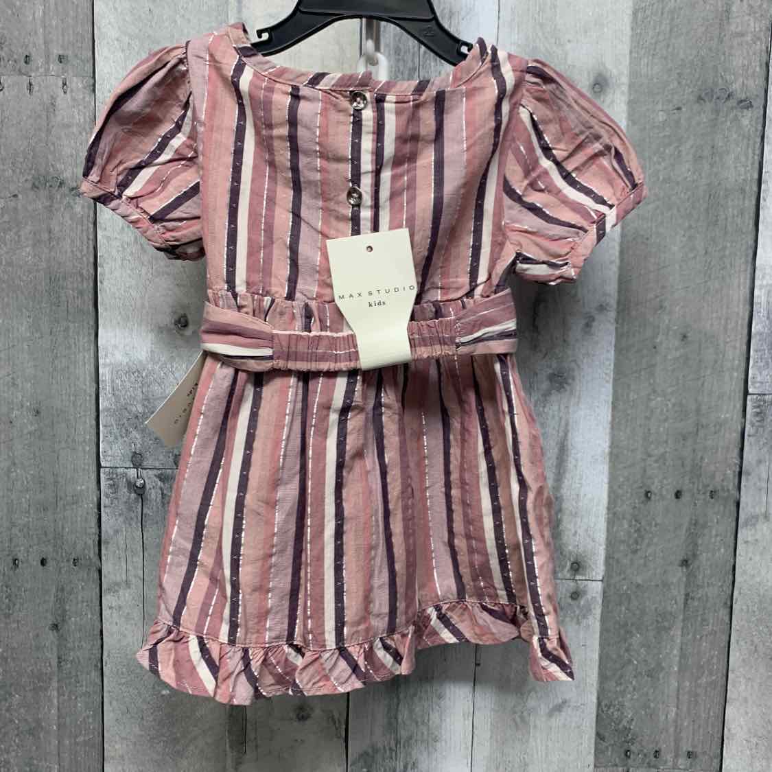 Size 2T Purple Striped Max Studio Dress - OodlesCB