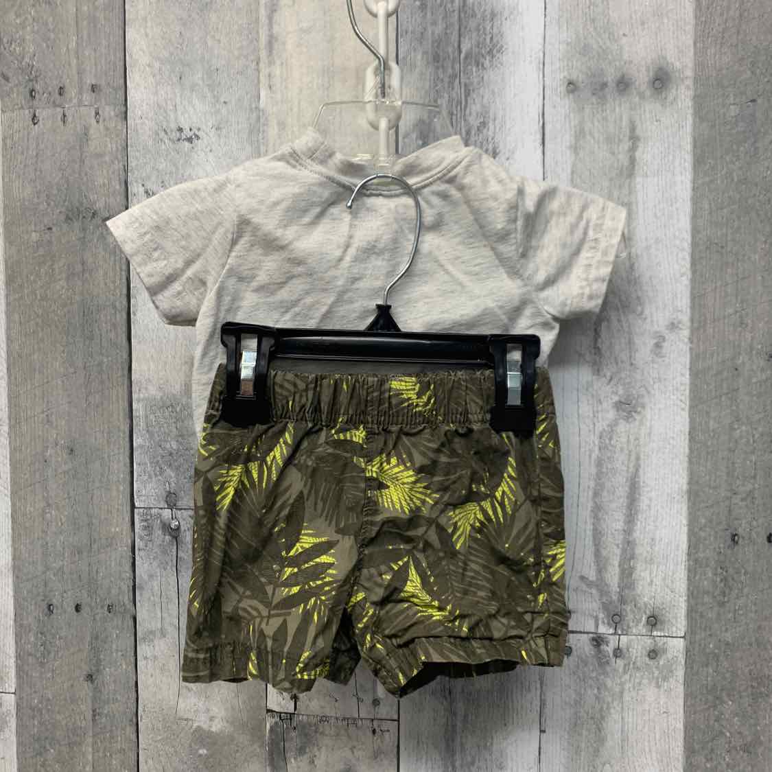 Size 3-6 Months Green/White Carter's Shirt/Shorts