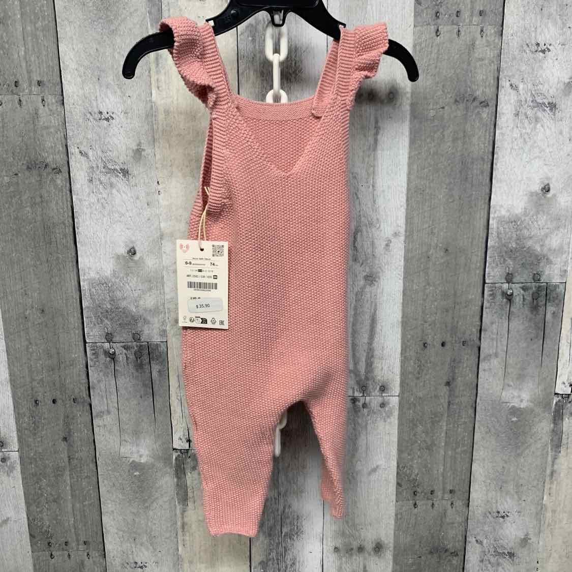 Size 6-9 Months Pink Zara Overalls